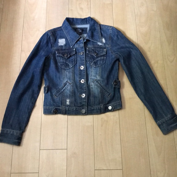Toujou Distressed Jean Jacket, size S - Picture 1 of 4
